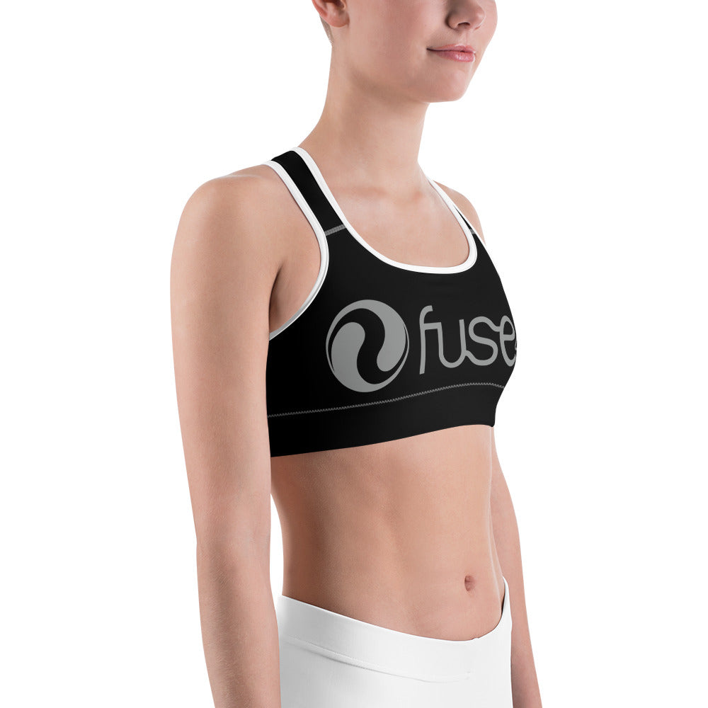 Fuse45-Black Sports Bra