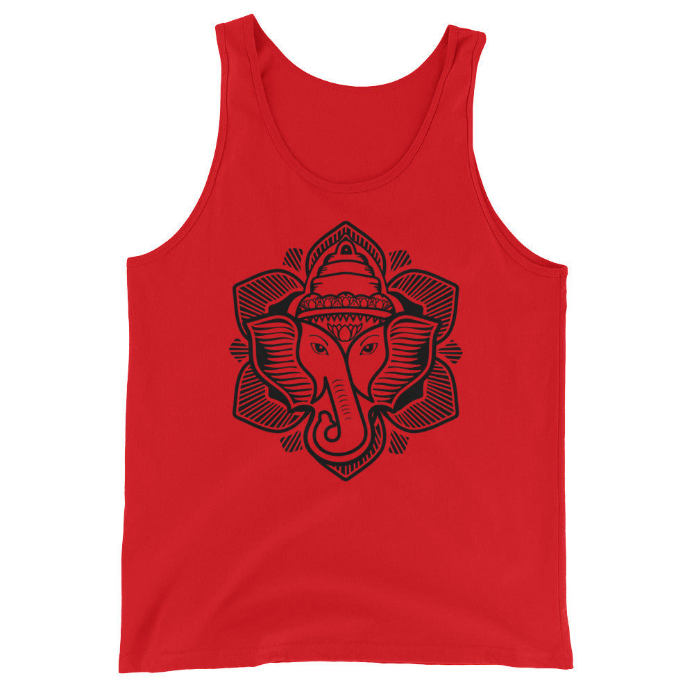 Classic Elephant Lotus Cotton Tank Top