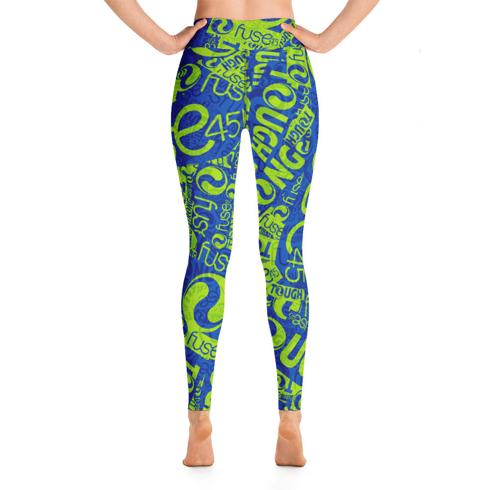 Fuse45-Allover Leggings Blue&Green