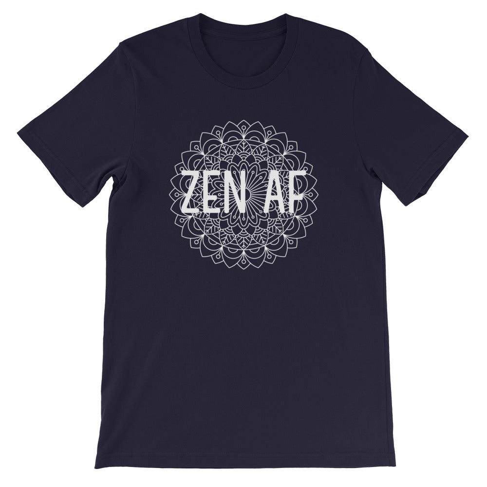 M3Yoga-Zen AF Back Logo-Short-Sleeve Unisex T-Shirt
