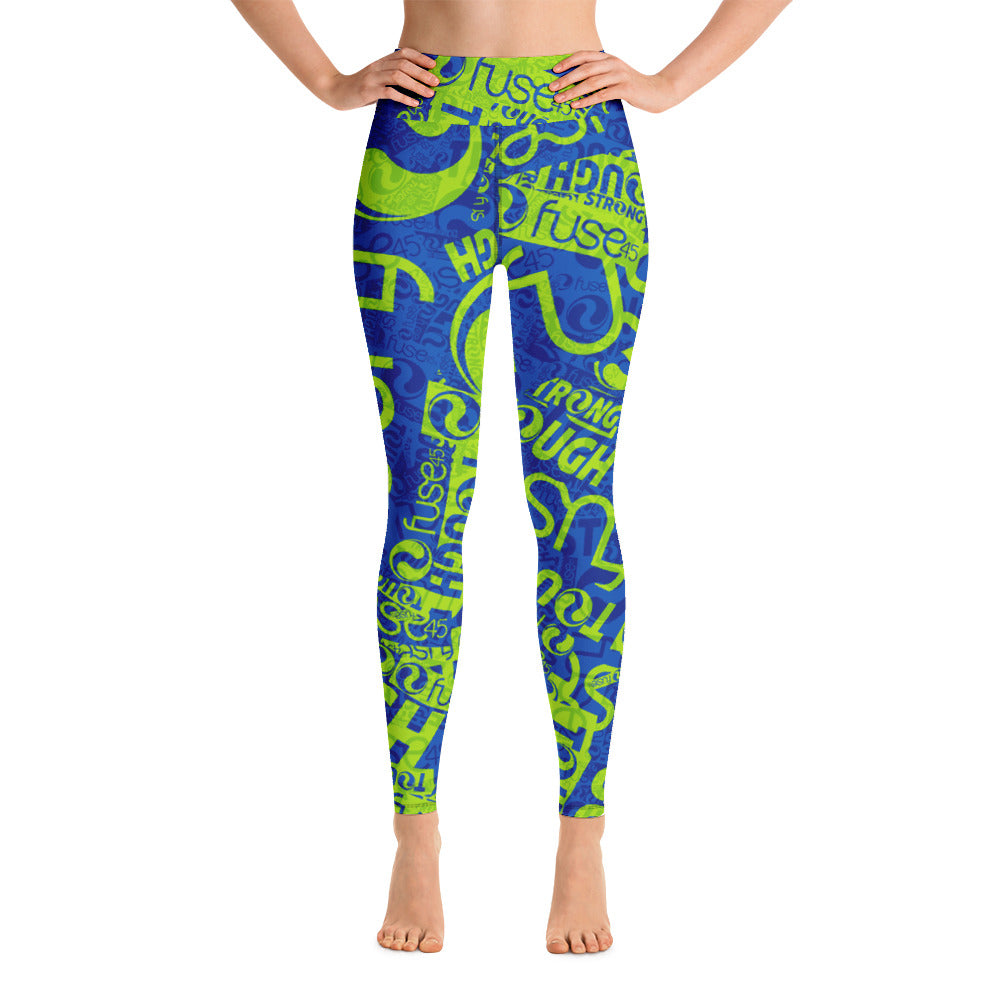 Fuse45-Allover Leggings Blue&Green