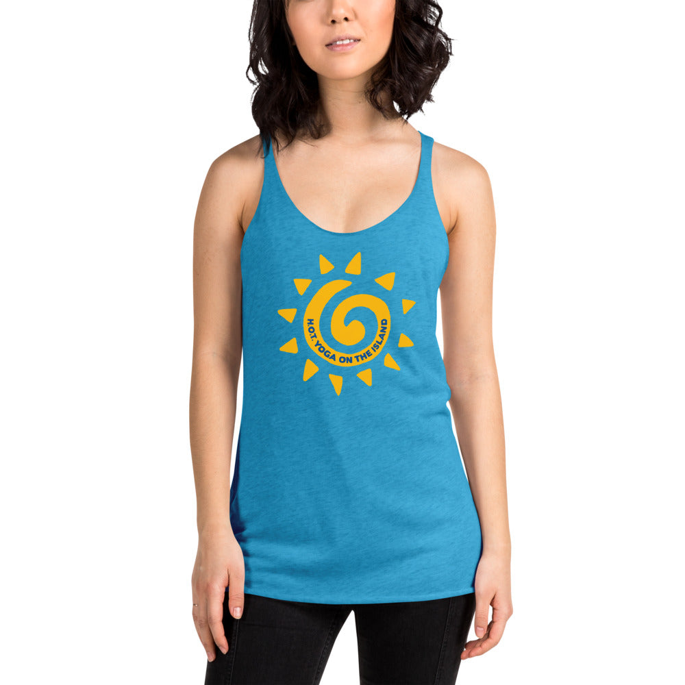 Hot Yoga On The Island-Women's Racerback Tank