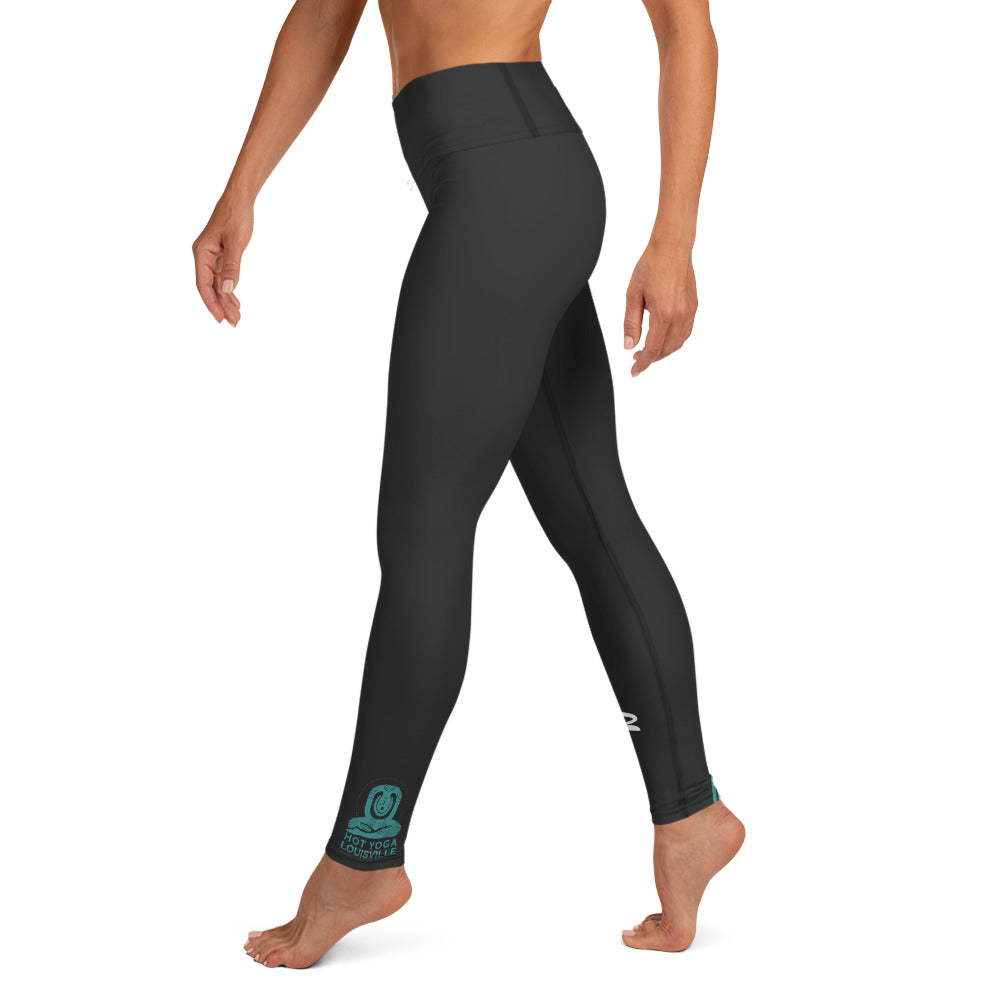 Hot Yoga Louisville "be the flow" Deep Gray Leggings