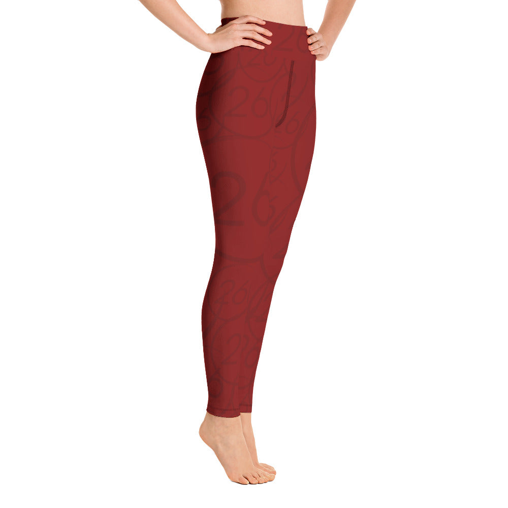 Turbo26-Leggings 26 Logo Maroon