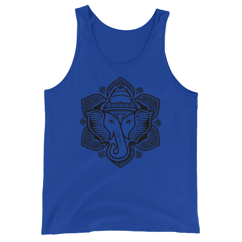 Classic Elephant Lotus Cotton Tank Top
