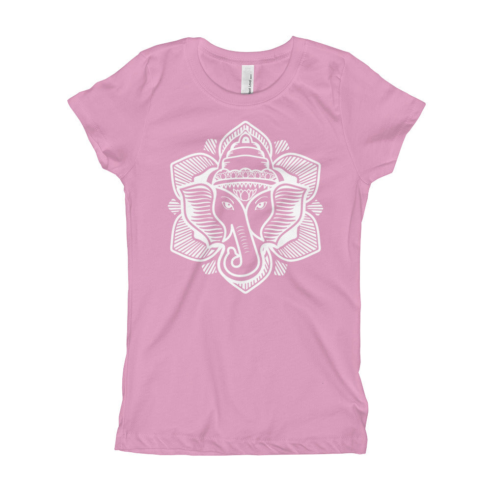 Classic Elephant Lotus Girl's Tee Shirt
