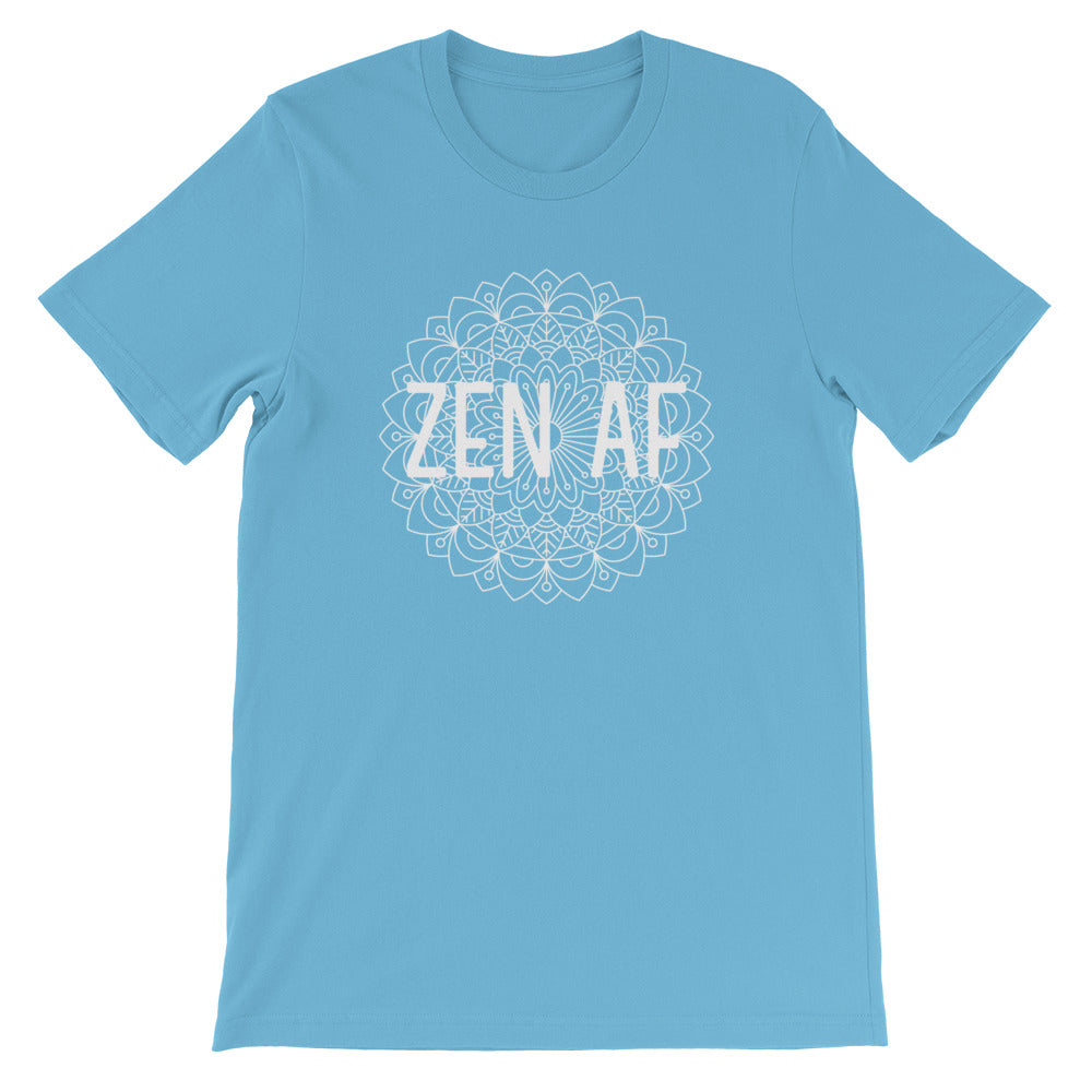 M3Yoga-Zen AF Back Logo-Short-Sleeve Unisex T-Shirt