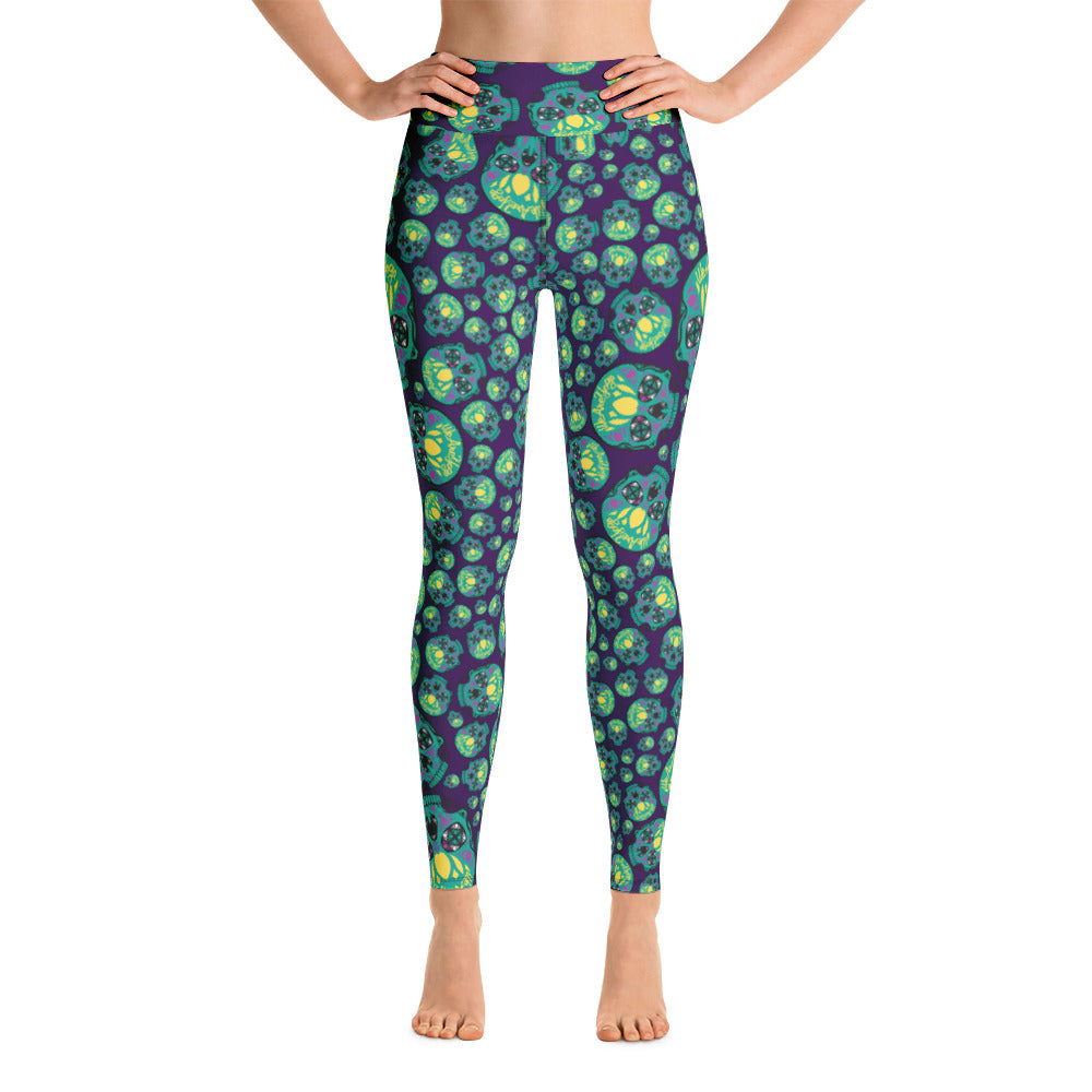 WAYskulls Green & Blue Leggings