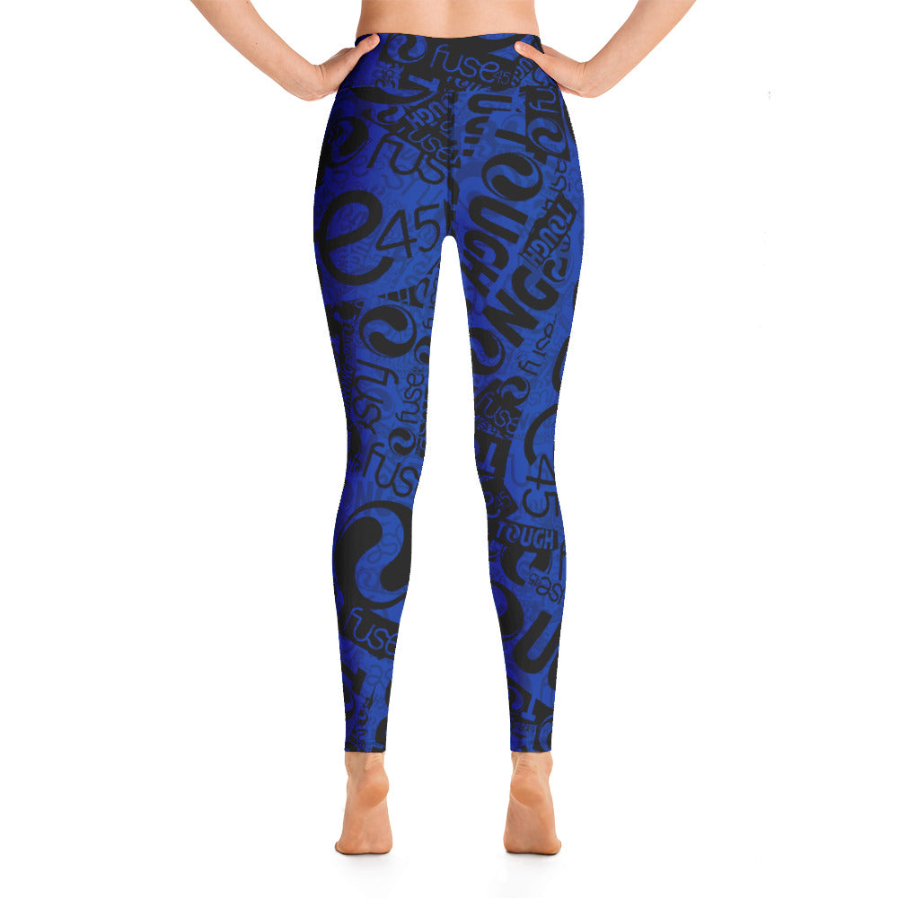 Fuse45-Allover Leggings Blue&Black