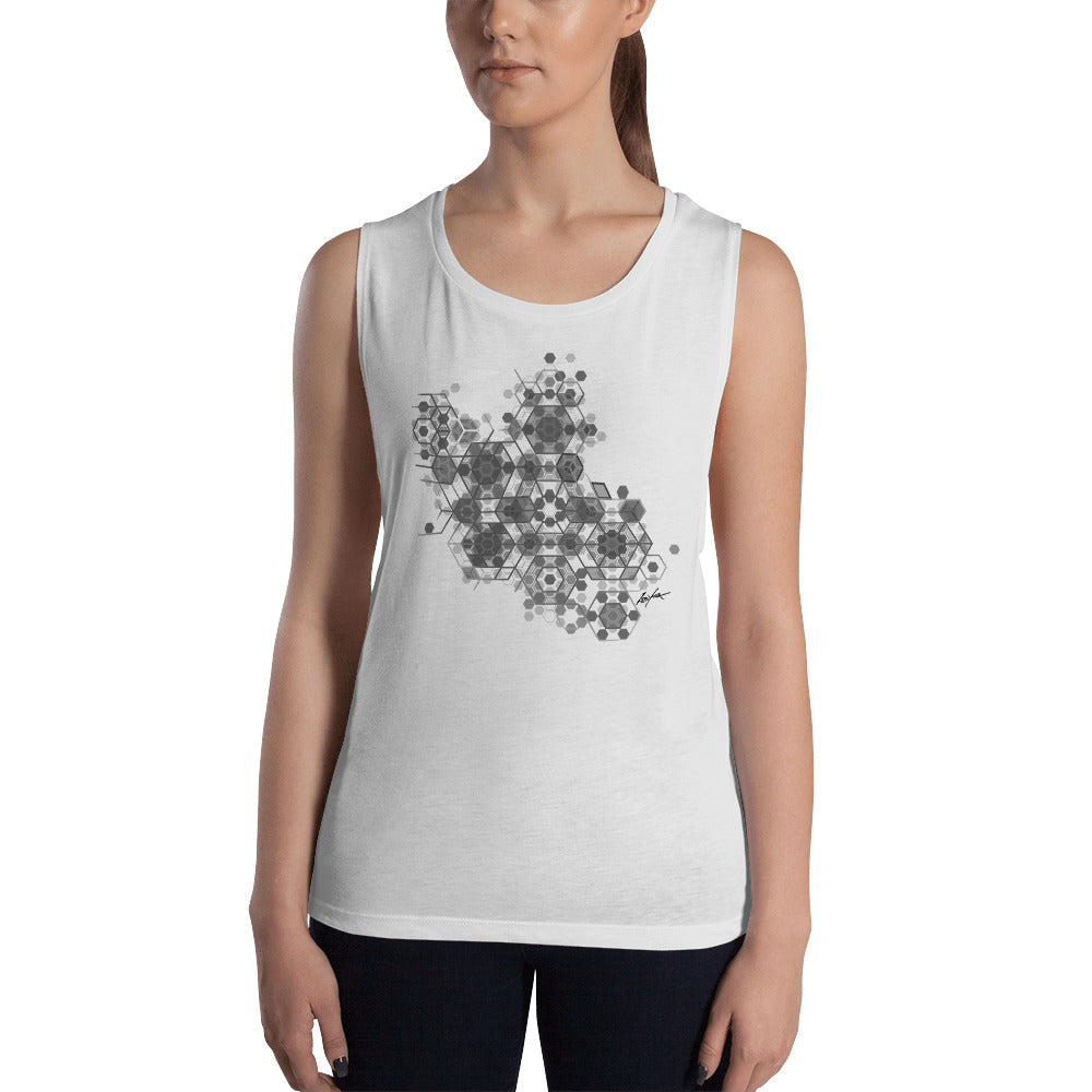 Zeb Yoga Tattoo Light-Ladies’ Muscle Tank