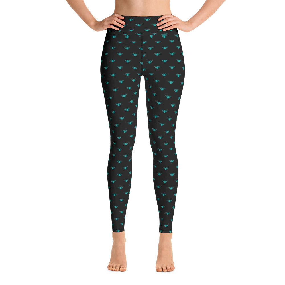 Black & Teal Team Leggings