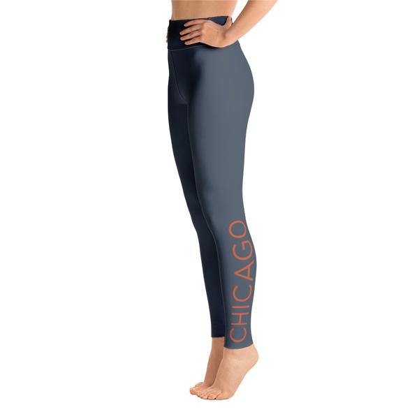 105F Chicago Blue High Waist Yoga Leggings