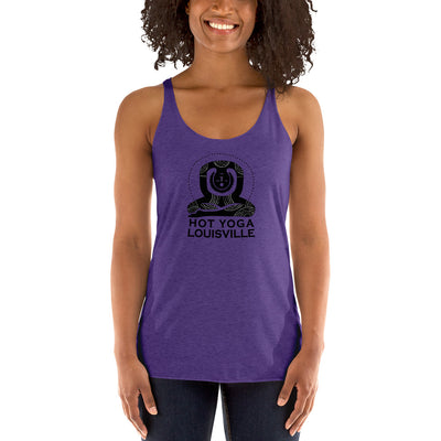 Hot Yoga Louisville Black Logo Women's Racerback Tank