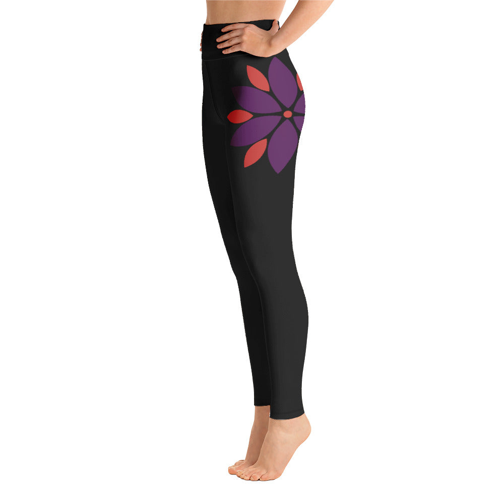 Hot Yoga Pasadena-Flower Hip Leggings