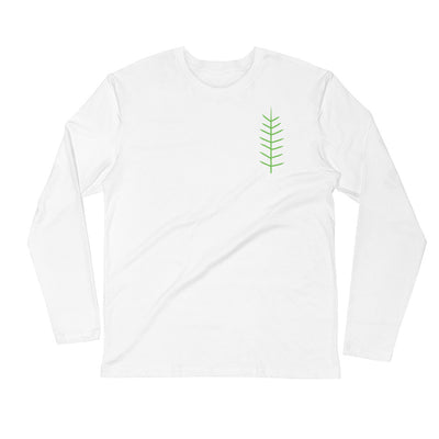 GREEN TREE "POCKET"-Long Sleeve Fitted Crew
