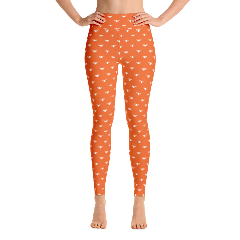 Orange + White Team Leggings