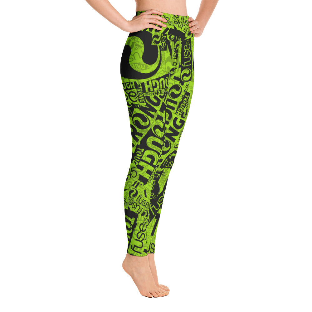 Fuse45-Allover Leggings Green&Black