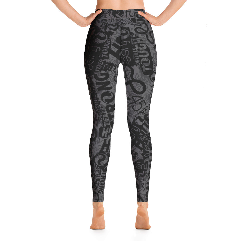 Fuse45-Allover Leggings Gray&Black