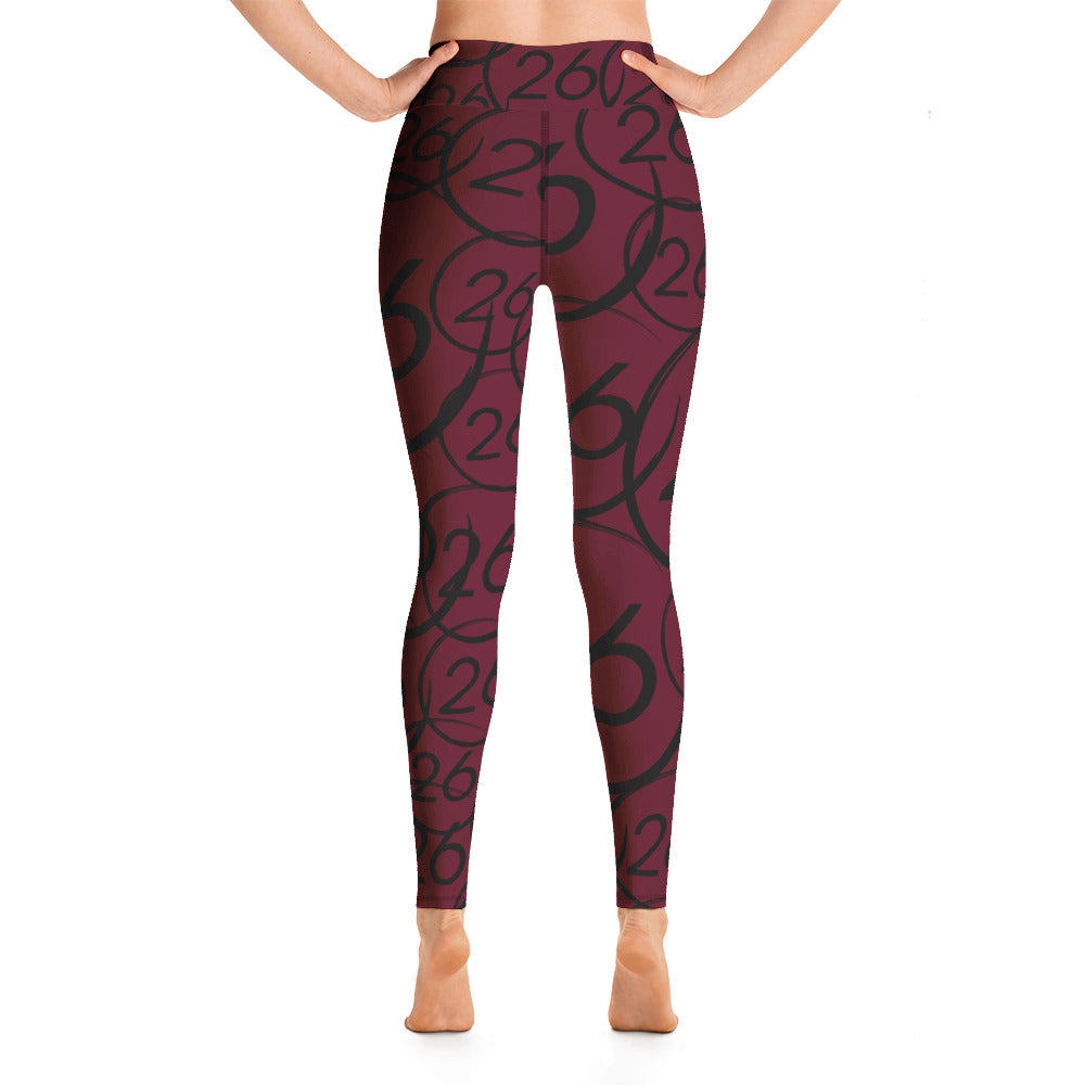 Turbo26-Leggings 26 Logo Maroon
