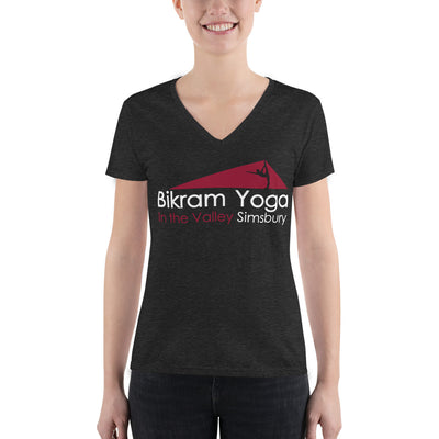 Bikram Yoga Simsbury-Women's V-neck Tee