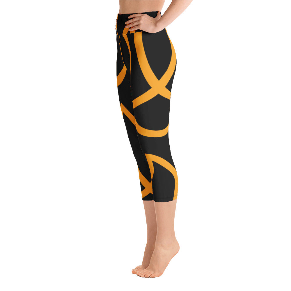 Original Hot Yoga Traverse City-Big Flame Capri  Leggings