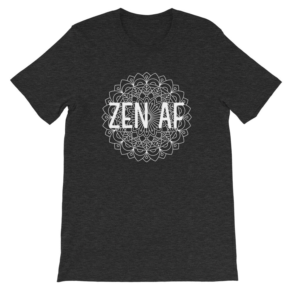 M3Yoga-Zen AF Back Logo-Short-Sleeve Unisex T-Shirt