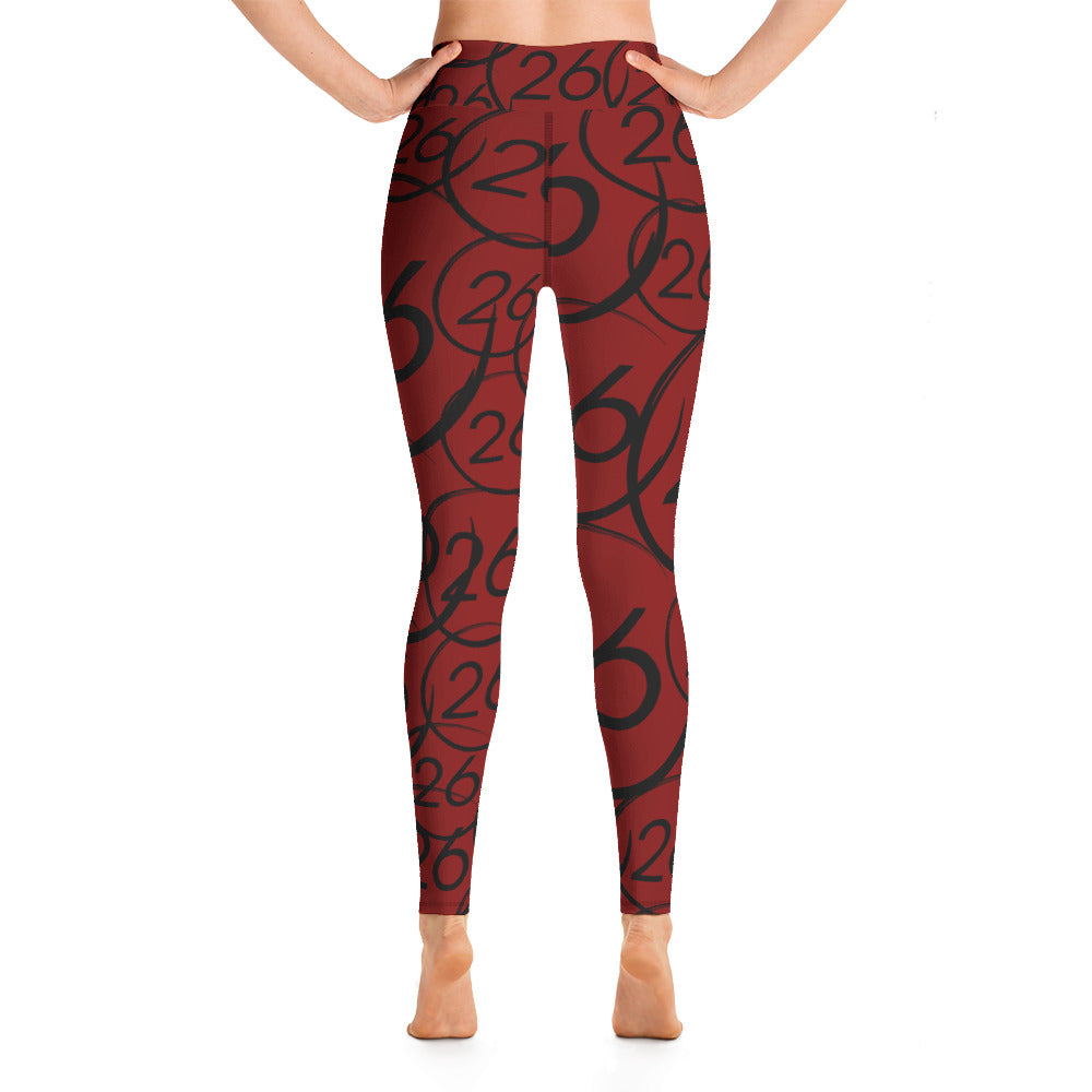 Turbo26-Leggings 26 Logo Maroon 2