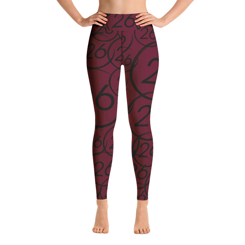 Turbo26-Leggings 26 Logo Maroon