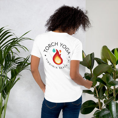 Torch Yoga VA Unisex Short Sleeve Jersey T-Shirt with Tear Away Label