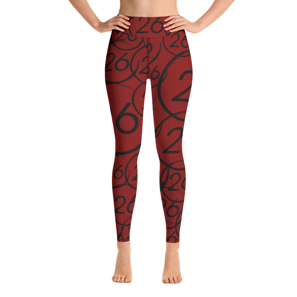 Turbo26-Leggings 26 Logo Maroon 2