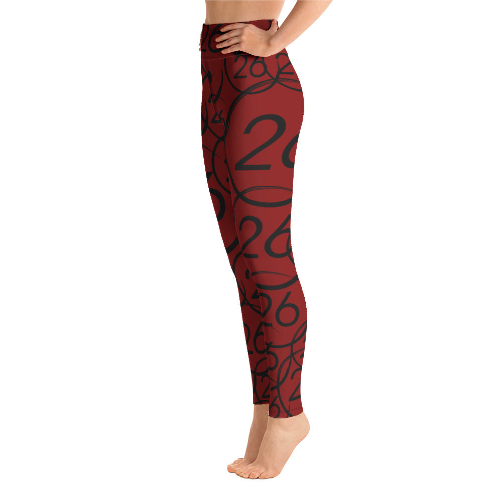 Turbo26-Leggings 26 Logo Maroon 2