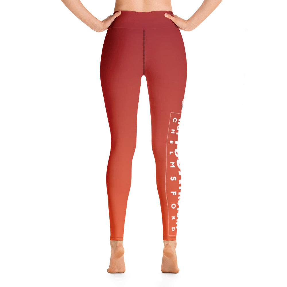 The Hot Yoga Factory-Side Logo Red Leggings