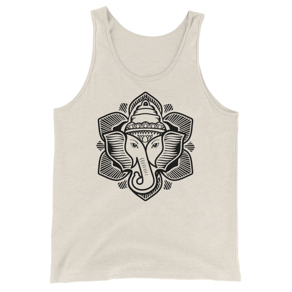 Classic Elephant Lotus Tri-Blend Tank Top
