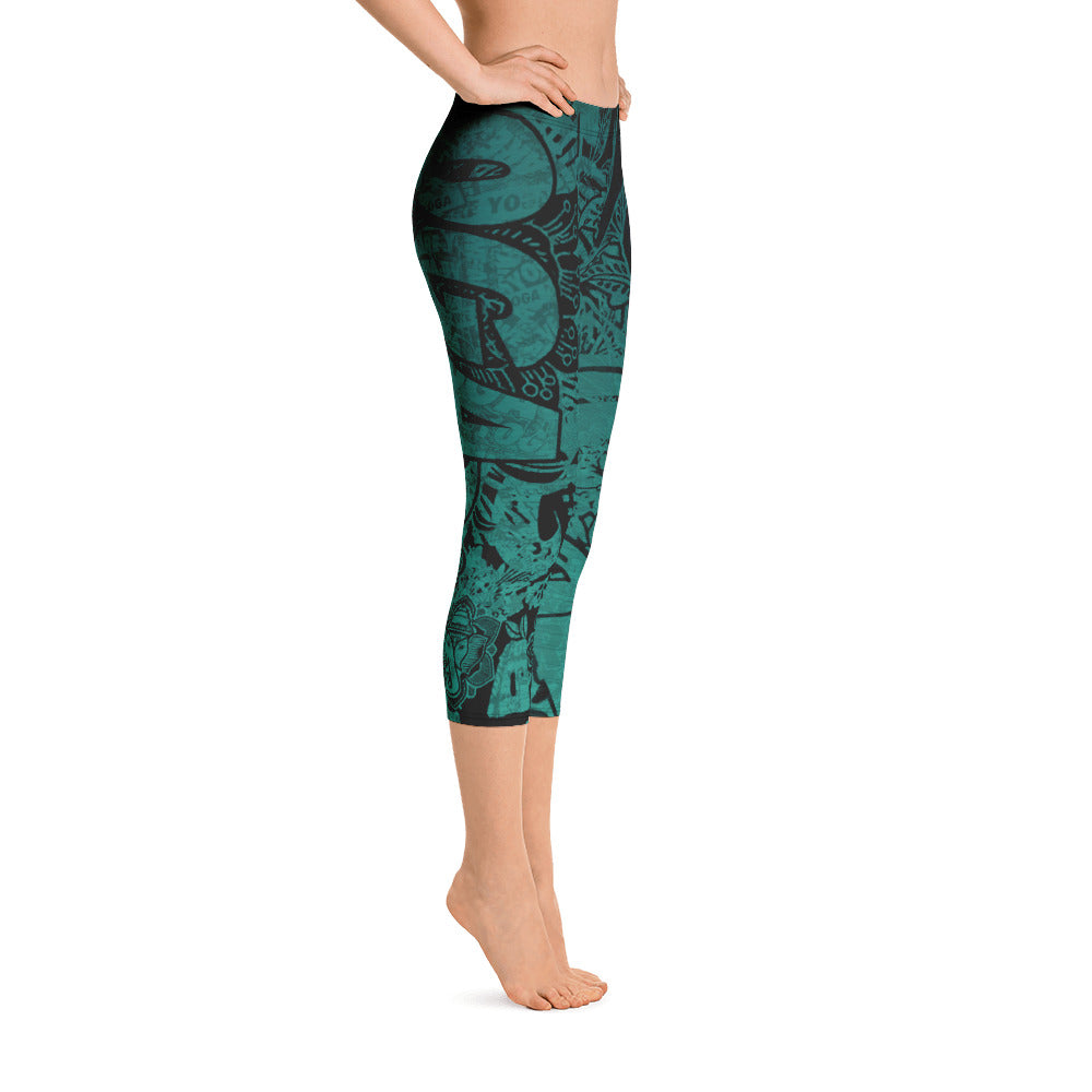 WAYdecay Capri Leggings Turquoise