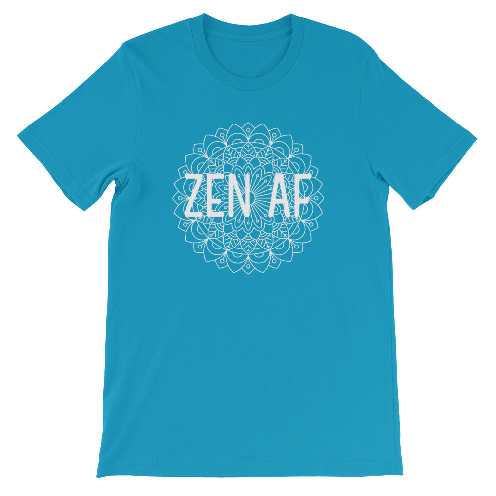 M3Yoga-Zen AF Back Logo-Short-Sleeve Unisex T-Shirt