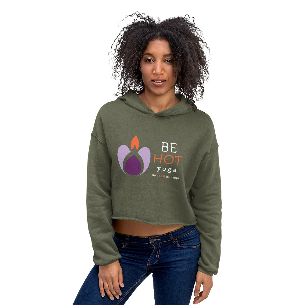Be Hot Yoga Atlanta-Crop Hoodie