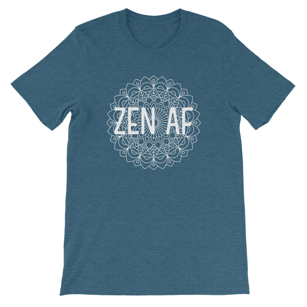 M3Yoga-Zen AF Back Logo-Short-Sleeve Unisex T-Shirt
