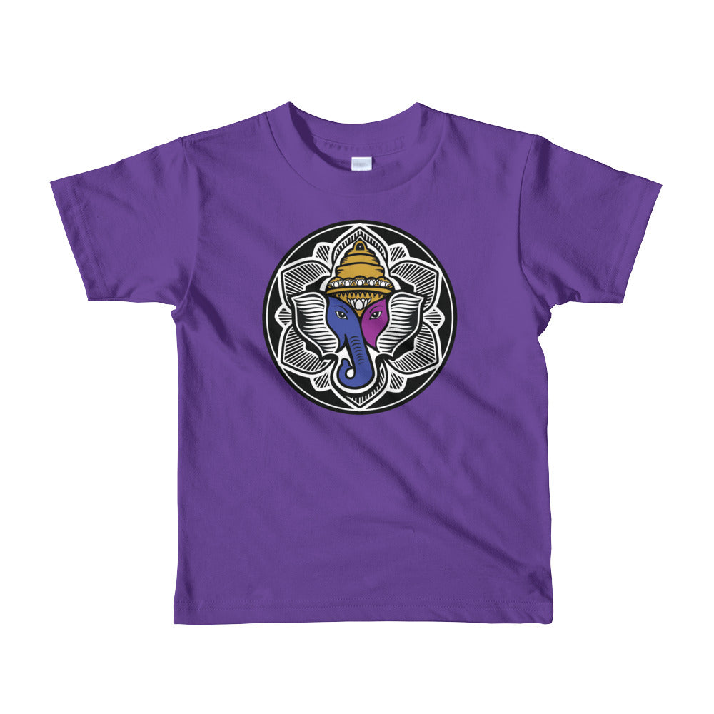 Elephant Lotus Short sleeve kids t-shirt