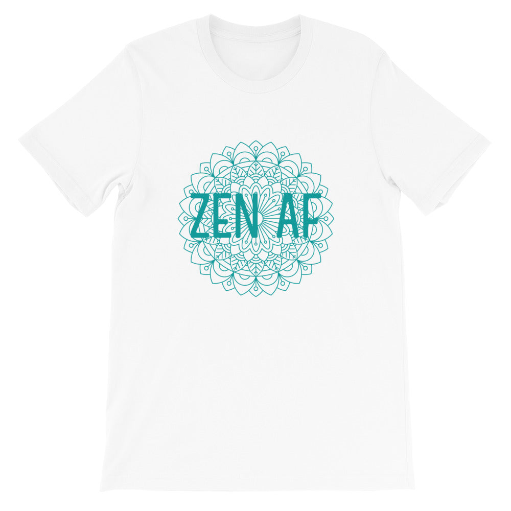 M3Yoga-Zen AF Back Logo-Short-Sleeve Unisex T-Shirt