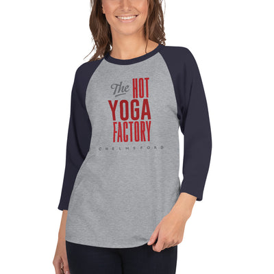 The Hot Yoga Factory Unisex 3/4 sleeve raglan shirt