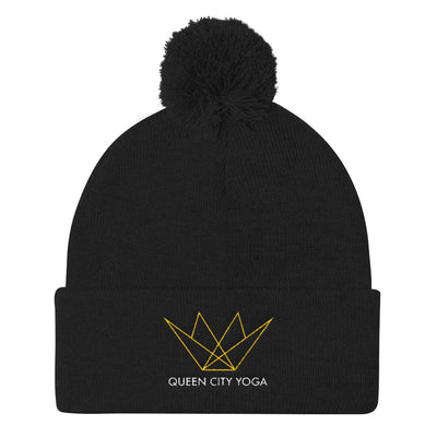 Queen City Yoga - Pom Pom Knit Cap