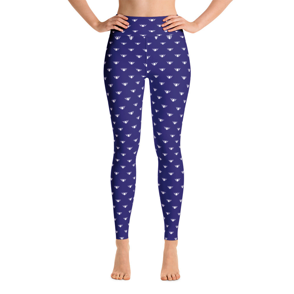 Blue + White Team Leggings