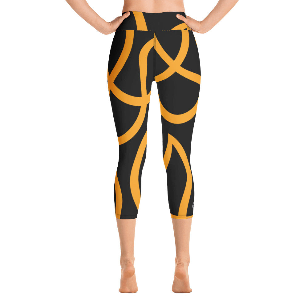 Original Hot Yoga Traverse City-Big Flame Capri  Leggings