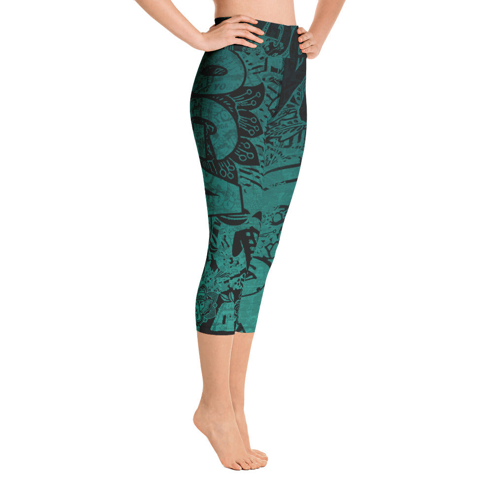 WAYdecay Capri Leggings Turquoise