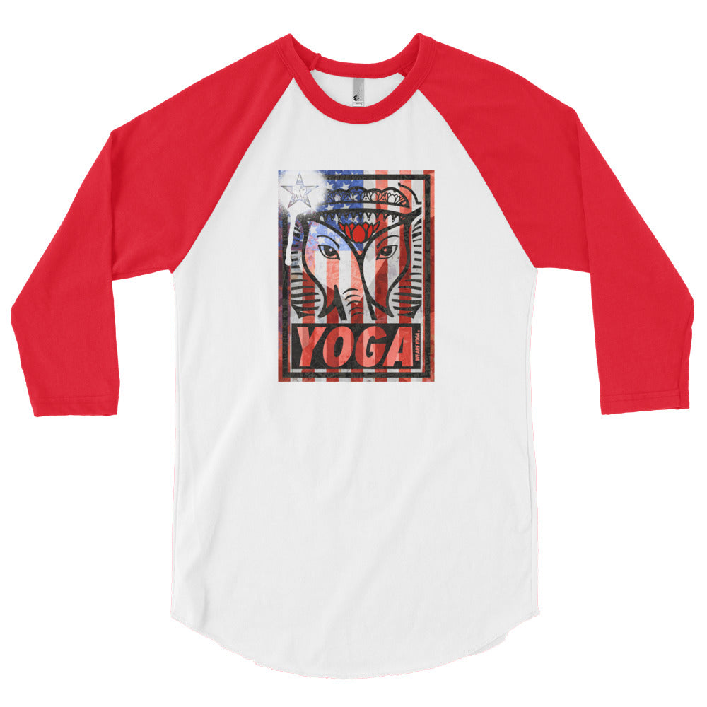 WAY USA STAMP-3/4 sleeve raglan shirt