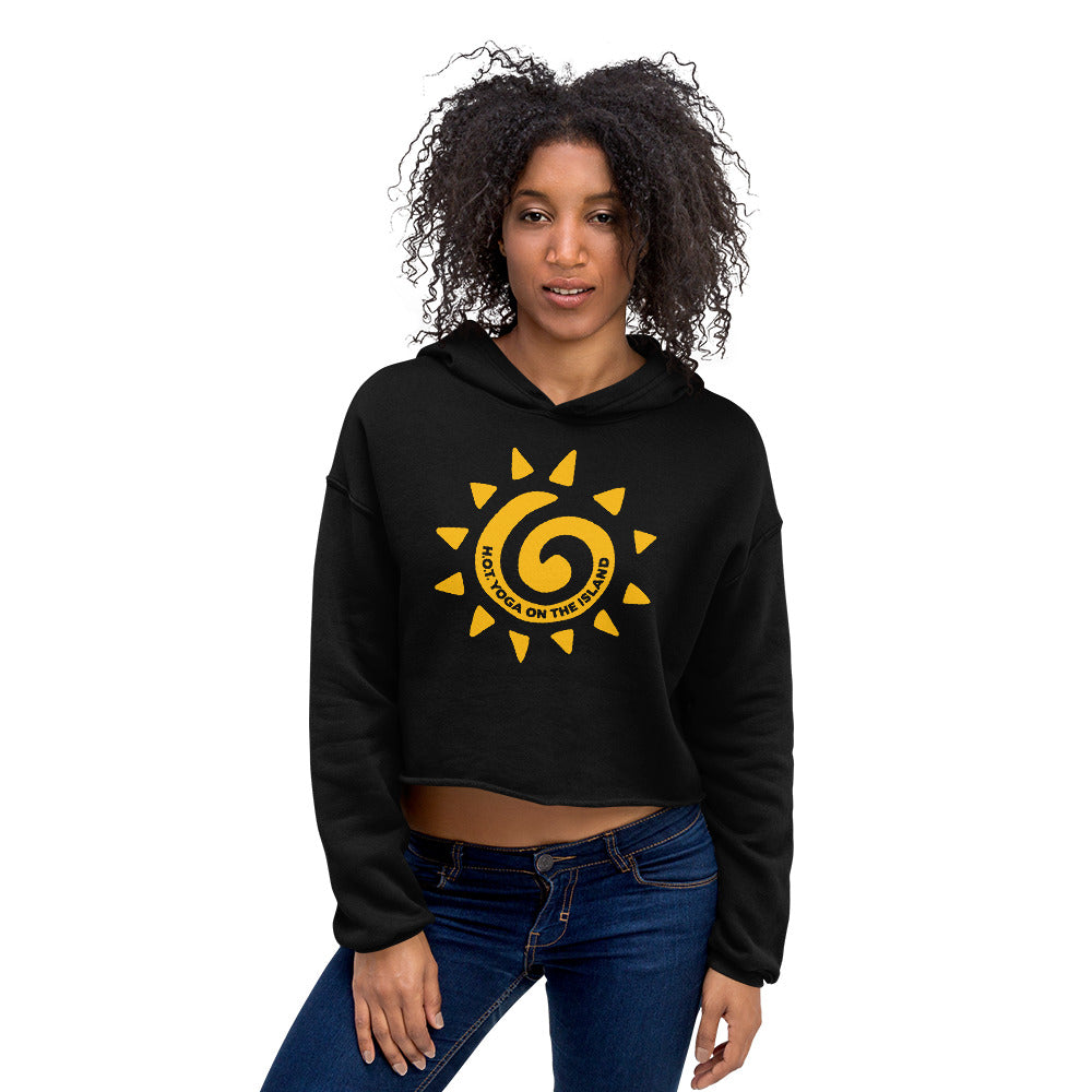 Hot Yoga On The Island-Crop Hoodie