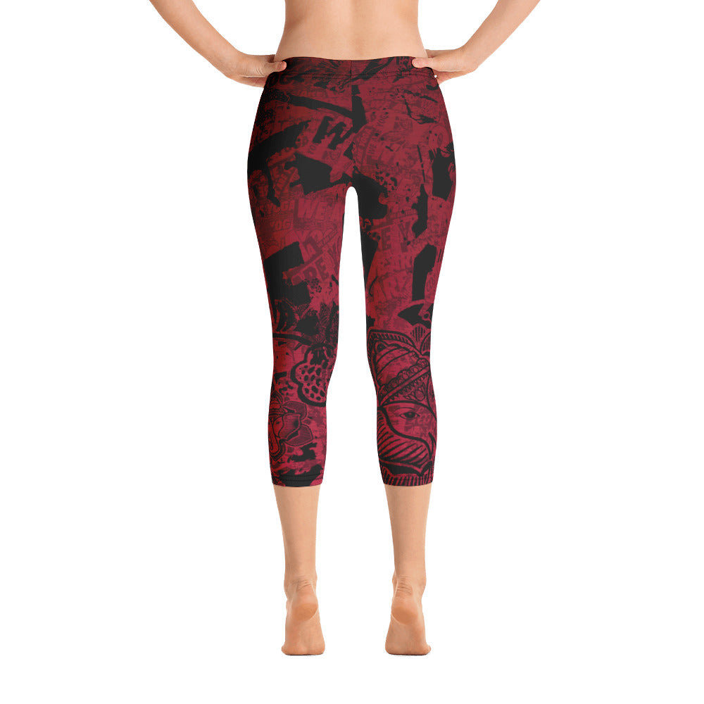 WAYdecay Capri Leggings Red