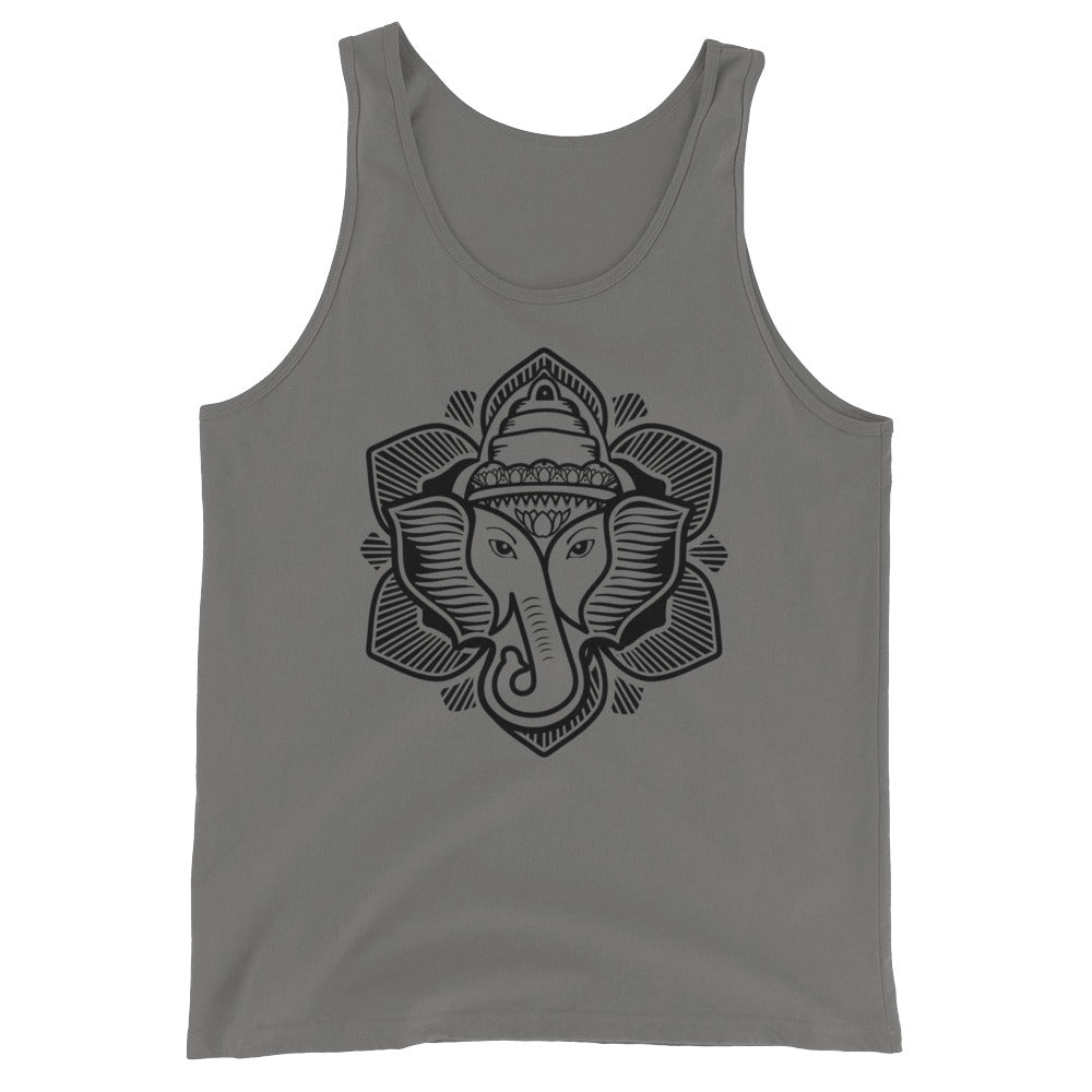 Classic Elephant Lotus Cotton Tank Top
