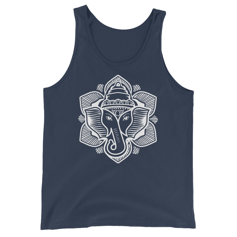 Classic Elephant Lotus Cotton Tank Top