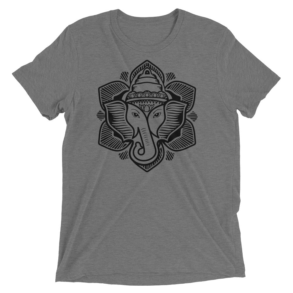 Classic Elephant Lotus Tri-blend Tee Shirt